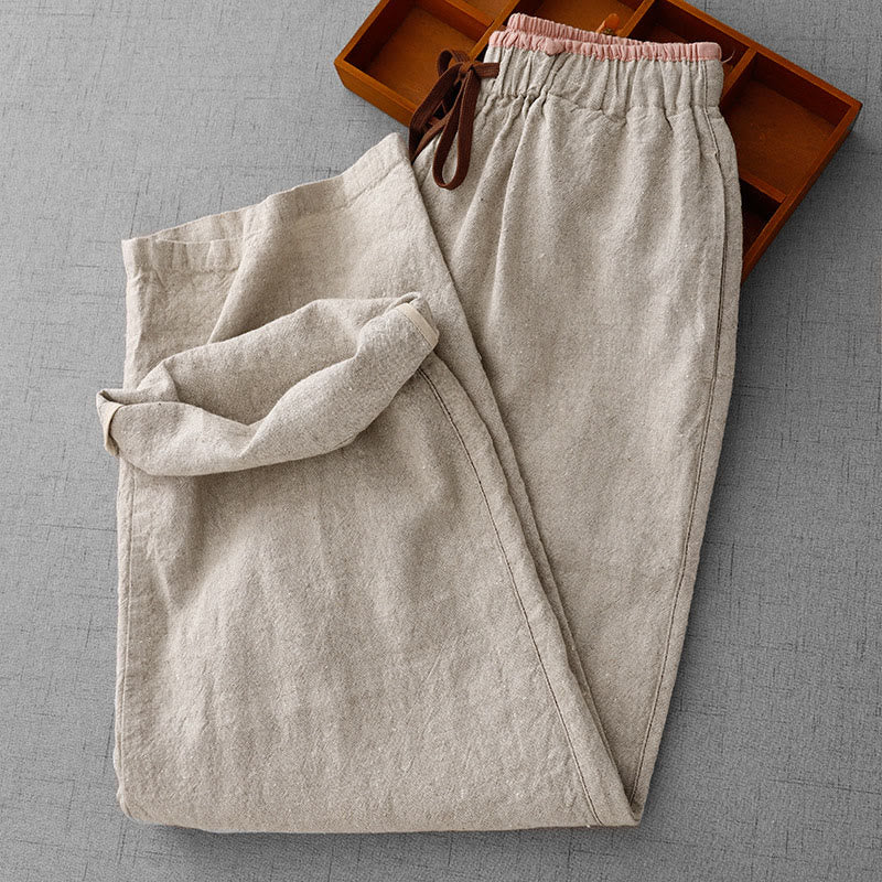 Buddha Stones Casual Daily Drawstring Simple Design Women's Pants With Pockets - image 2