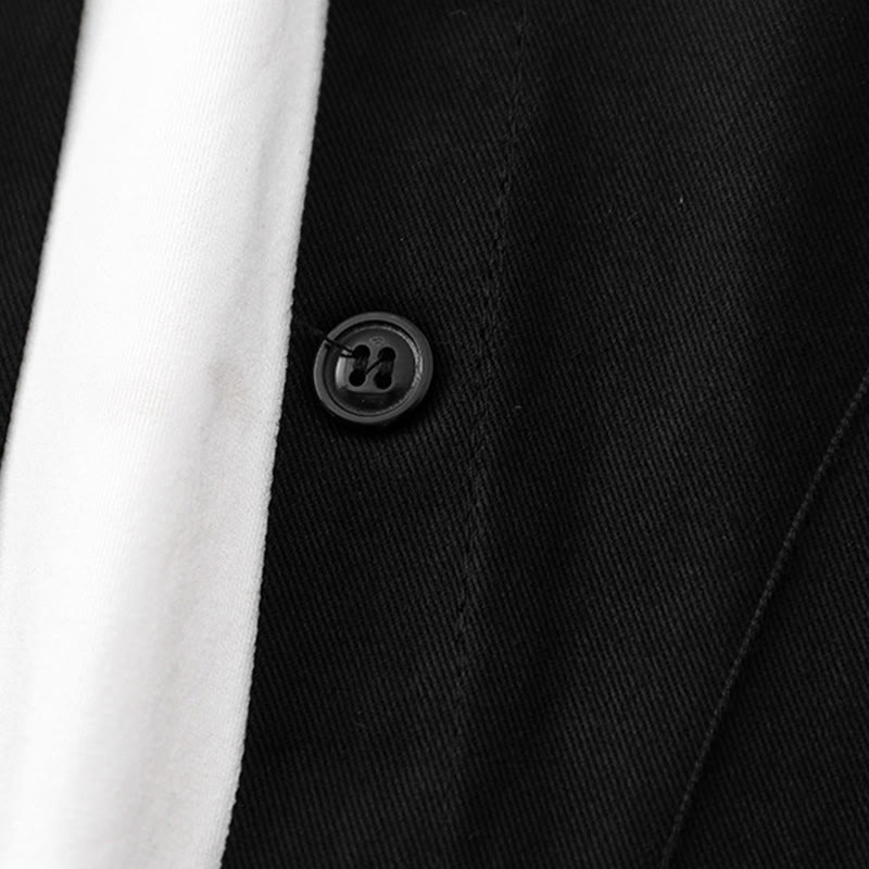 Buddha Stones Solid Color Long Sleeve Women's Cotton Jacket With Pockets - image 10