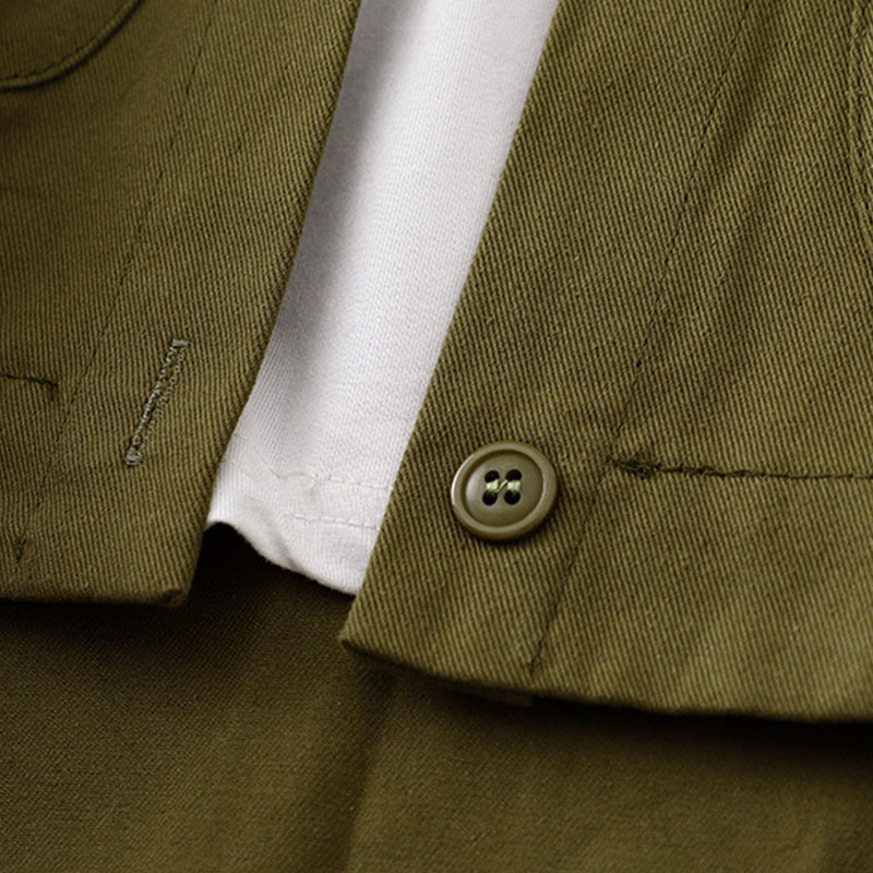 Buddha Stones Solid Color Long Sleeve Women's Cotton Jacket With Pockets - image 18