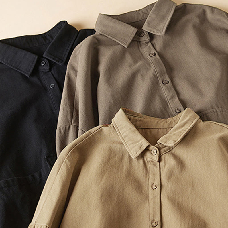 Buddha Stones Fall Irregular Design Long Sleeve Women's Cotton Linen Lapel Jacket With Pockets - image 21