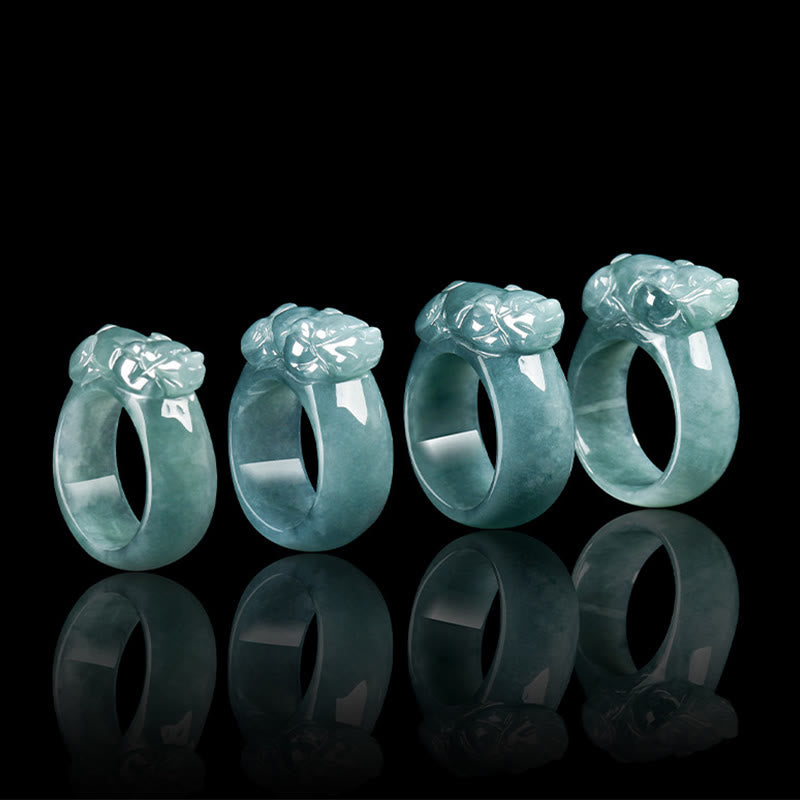 Buddha Stones Fengshui Wealth Prosperity Jade PiXiu Luck Ring - image 11