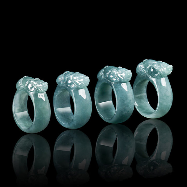 Buddha Stones Fengshui Wealth Prosperity Jade PiXiu Luck Ring - image 11