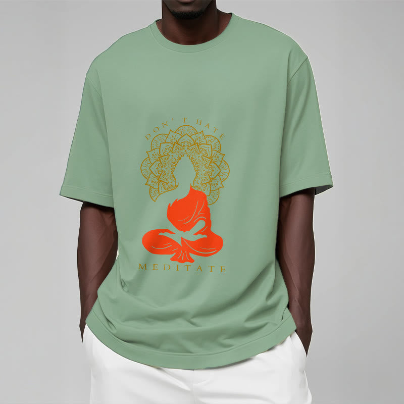 Buddha Stones Casual Meditative Buddha Mandala Pattern Cotton Tee T-Shirt - image 16