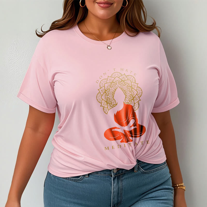 Buddha Stones Casual Meditative Buddha Mandala Pattern Cotton Tee T-Shirt - image 14