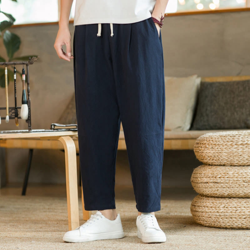 Buddha Stones Summer Men's Cotton Pants With Pockets - image 14