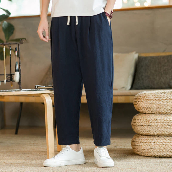 Buddha Stones Summer Men's Cotton Pants With Pockets - image 14