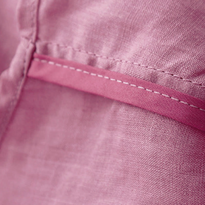 Buddha Stones Casual Plain Loose Women's V-Neck Design Half Sleeve Shirt - image 21