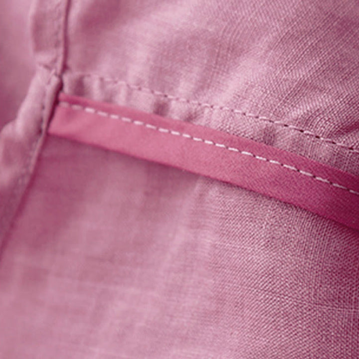 Buddha Stones Casual Plain Loose Women's V-Neck Design Half Sleeve Shirt - image 21