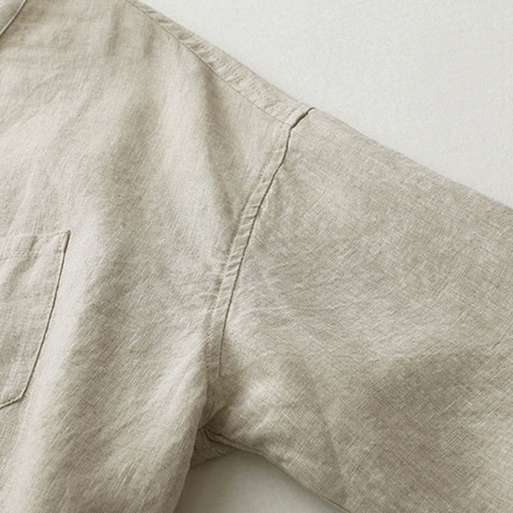 Buddha Stones Solid Color Button Three Quarter Sleeve Shirt - image 7