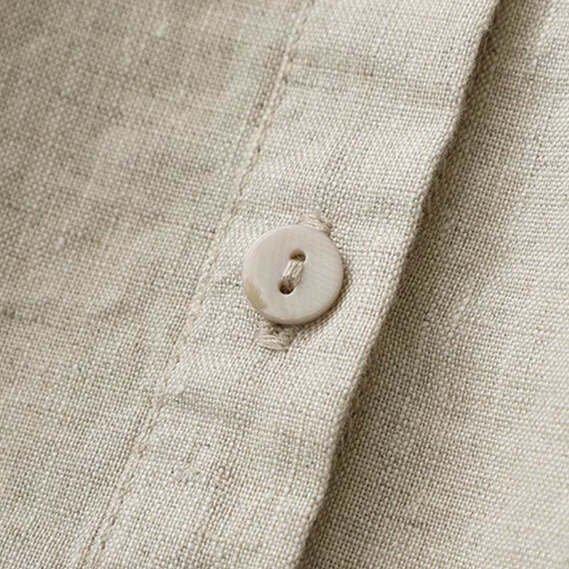 Buddha Stones Solid Color Button Three Quarter Sleeve Shirt - image 11