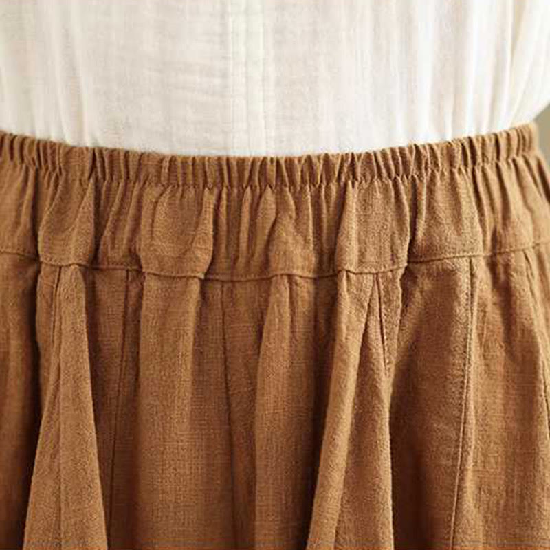 Buddha Stones Spring Casual Simple Design Women's Cotton Linen Harem Pants With Pockets - image 5