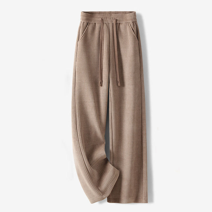 Buddha Stones Casual Solid Color Women's Wide Leg Corduroy Cotton Fleece-Lined Pants With Pockets - BurlyWood - US12，UK/AU16，EU44 (3XL) - image 18