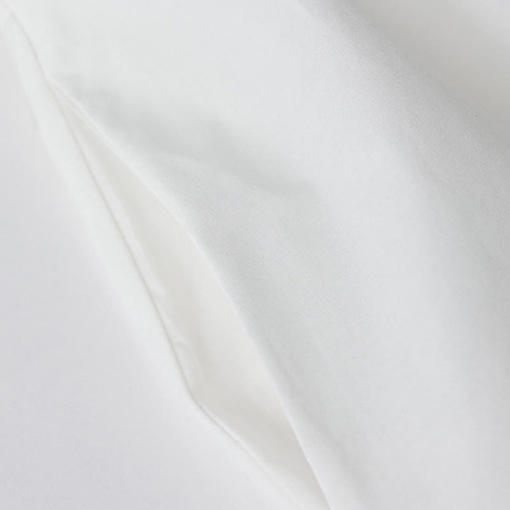 Buddha Stones Printing Irregular Lines Long Sleeve Lace-up Lapel Cotton Midi Dress With Pockets - image 13