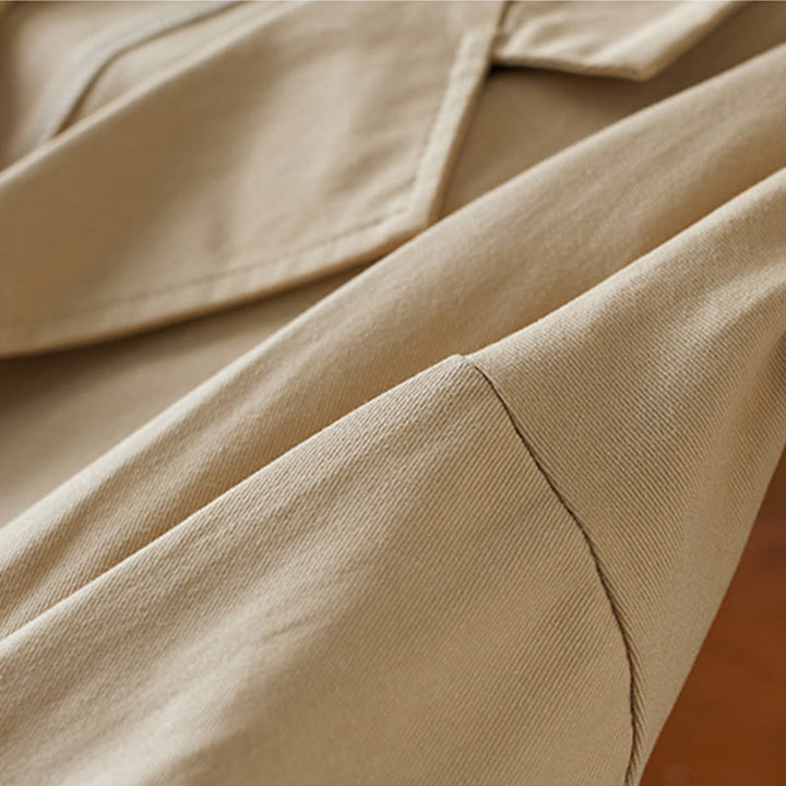 Buddha Stones Plain Button Women's Cotton Suit Jacket With Pockets - image 8