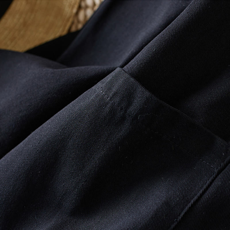 Buddha Stones Plain Button Women's Cotton Suit Jacket With Pockets - image 14