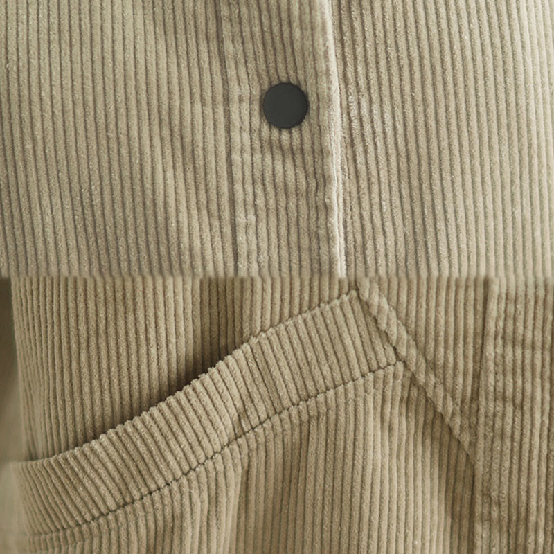 Buddha Stones Plain Sleeveless Women's Cotton Vest Corduroy Waistcoat With Pockets - image 7