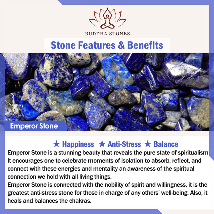 Buddha Stonesnatural Colorful Emperor Stone Lotus Pattern Anti-stress Bracelet - image 6