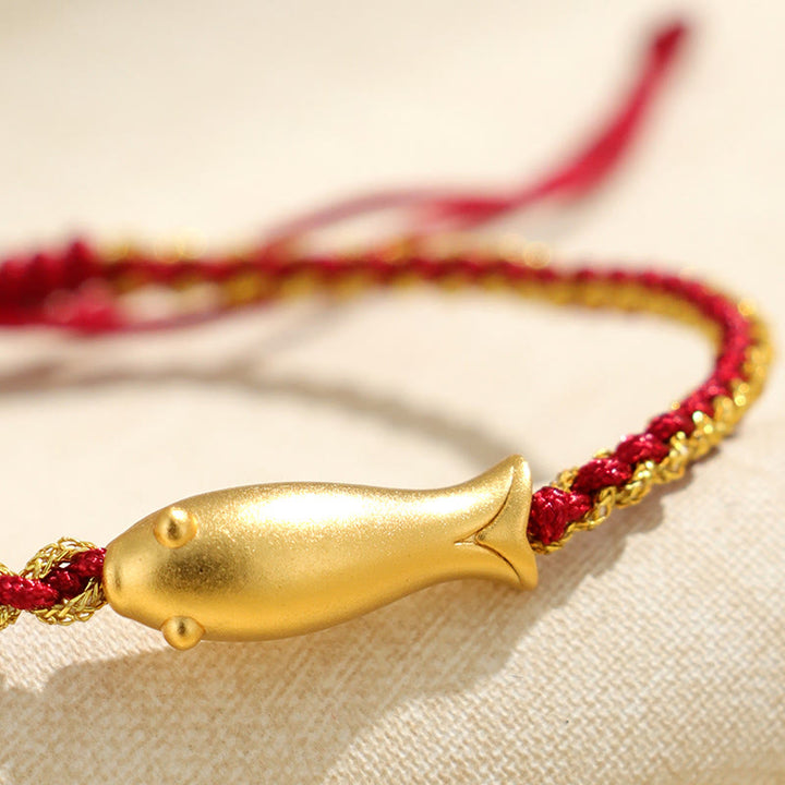 Buddha Stones 999 Sterling Silver Lucky Koi Fish Protection Rope Bracelet - image 12