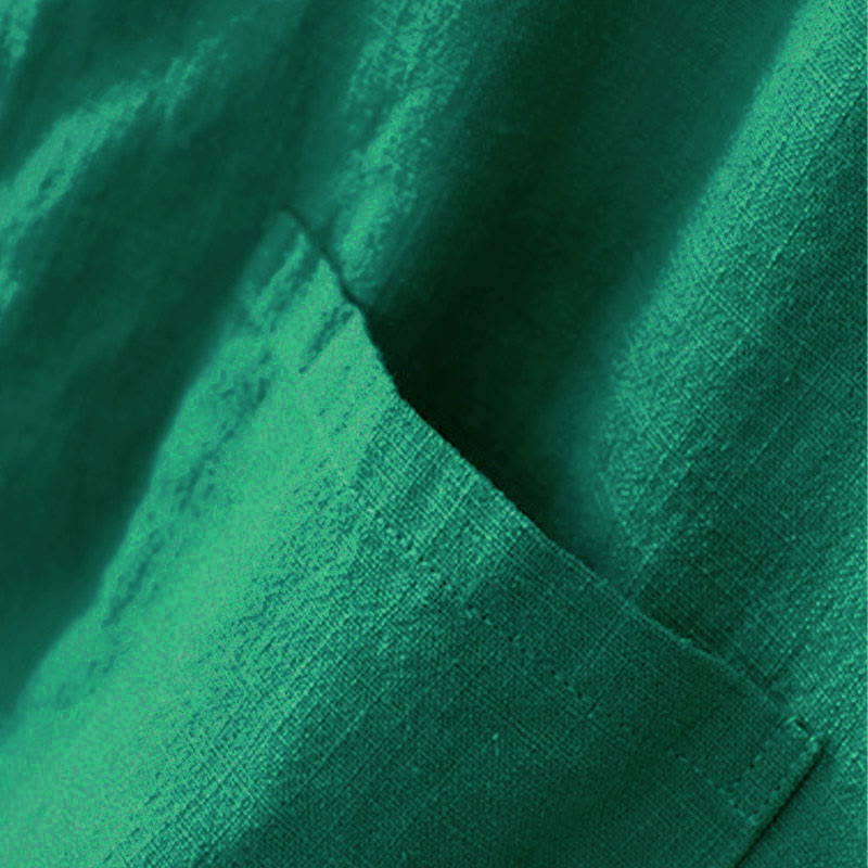 Buddha Stones Literary Artistic Chinese Knot Button Casual Cotton Clothing - image 17