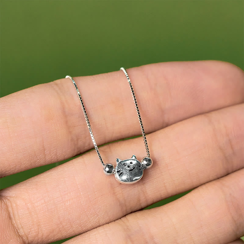 Buddha Stones 925 Sterling Silver Mini Cat Blessing Chain Bracelet - image 9