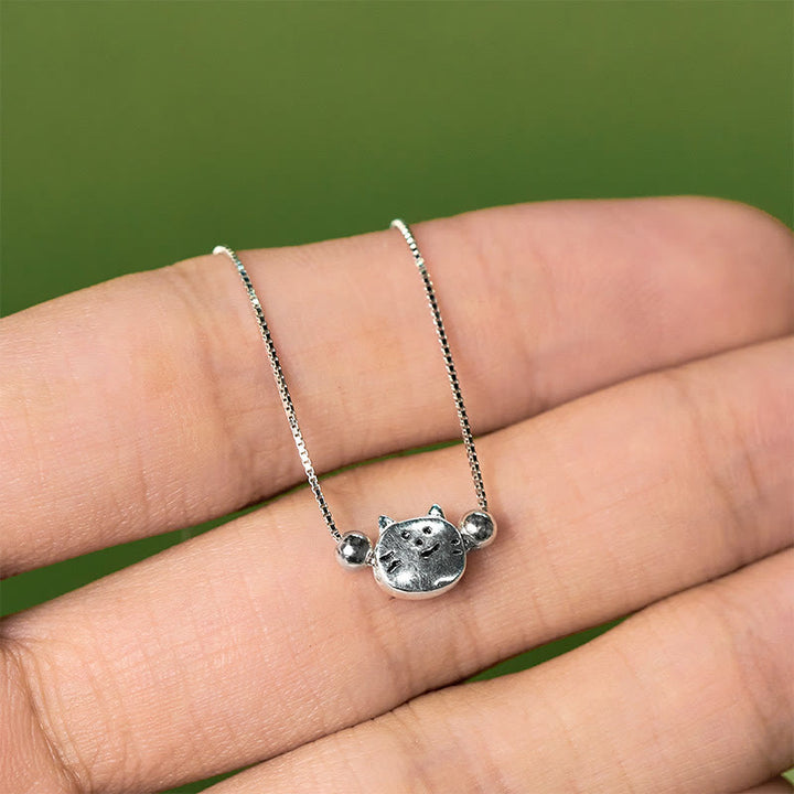Buddha Stones 925 Sterling Silver Mini Cat Blessing Chain Bracelet - image 9