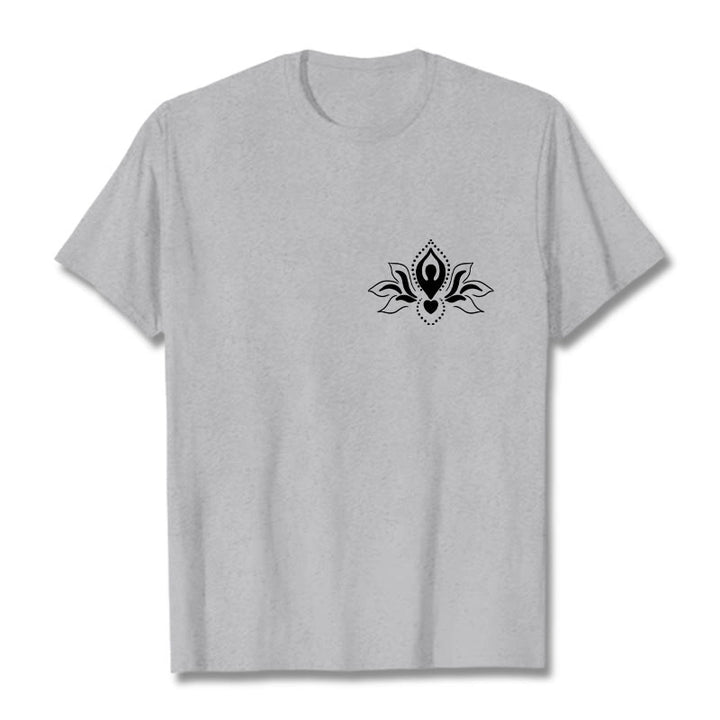 Buddha Stones Lotus Meditation Buddha Pattern Design Tee T-shirt - LightGrey - 2XL - image 20