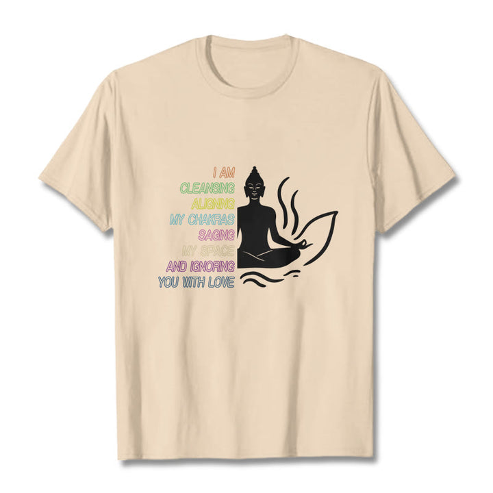 Buddha Stones Buddha Lotus Flower Meditation Design Tee T-shirt - Bisque - 灰色 - image 9