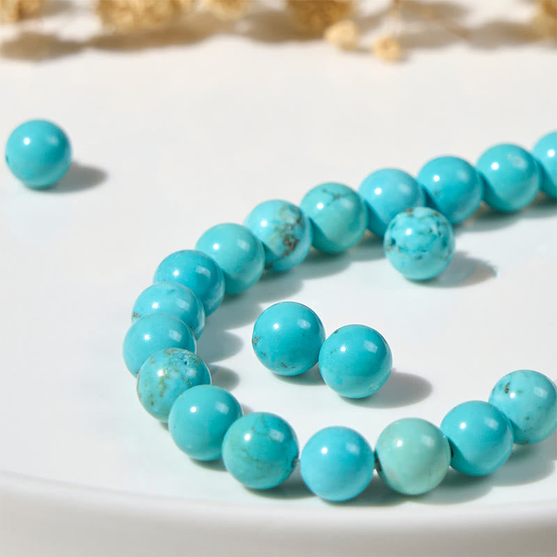 Buddha Stones Natural Cat Turquoise Strength Beads Bracelet - image 8