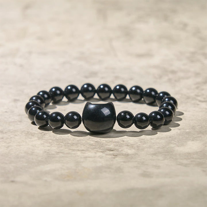 Buddha Stones "Wishing You Strength and Protection" Cat Onyx Bracelet Includes Gift Message Card - image 10