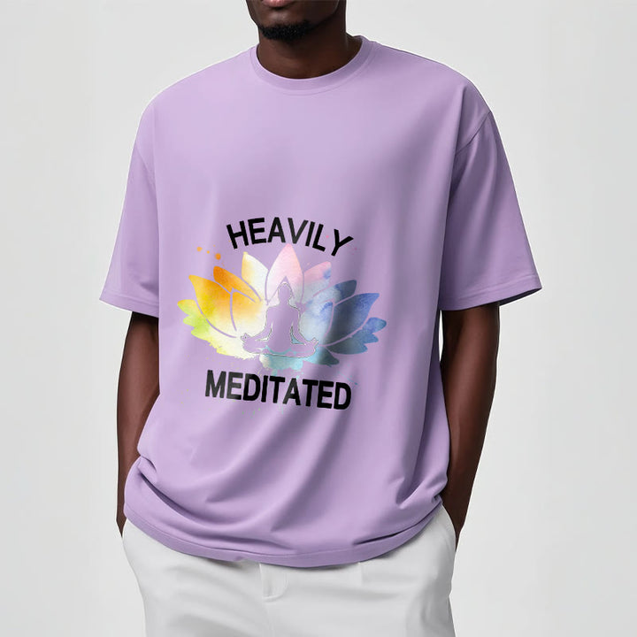 Buddha Stones Colorful Lotus Flower Meditation Figure Pattern Cotton Tee T-shirt - image 18