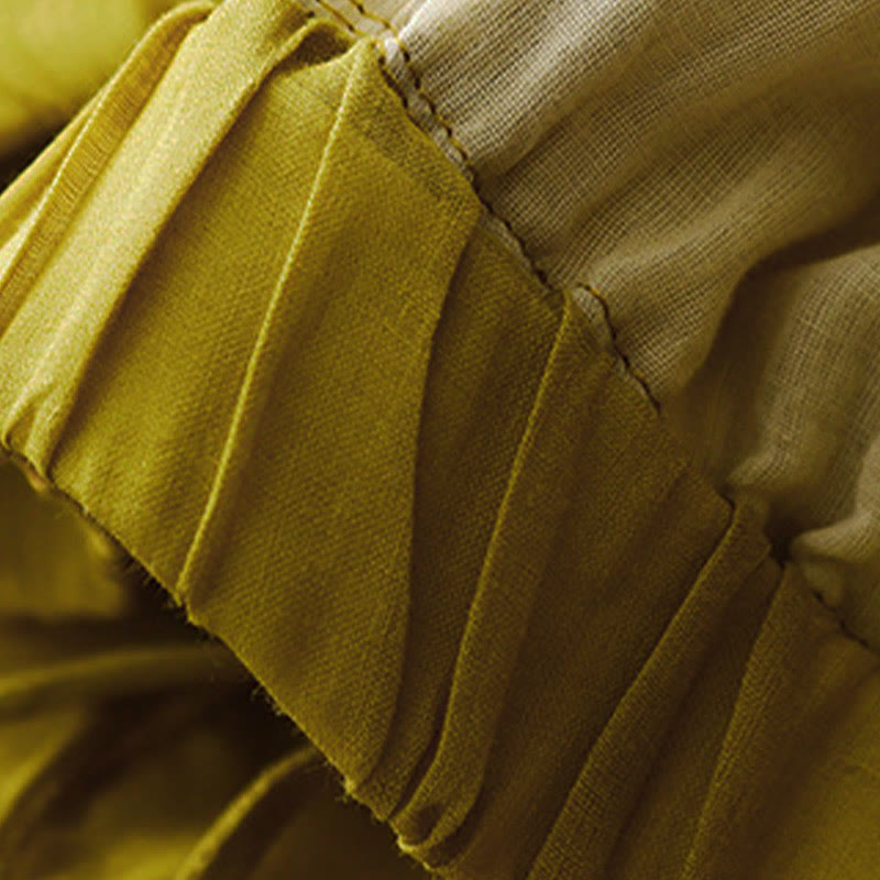 Buddha Stones Simple Design Drawstring Cotton Women's Wide Leg Pants With Pockets - image 19