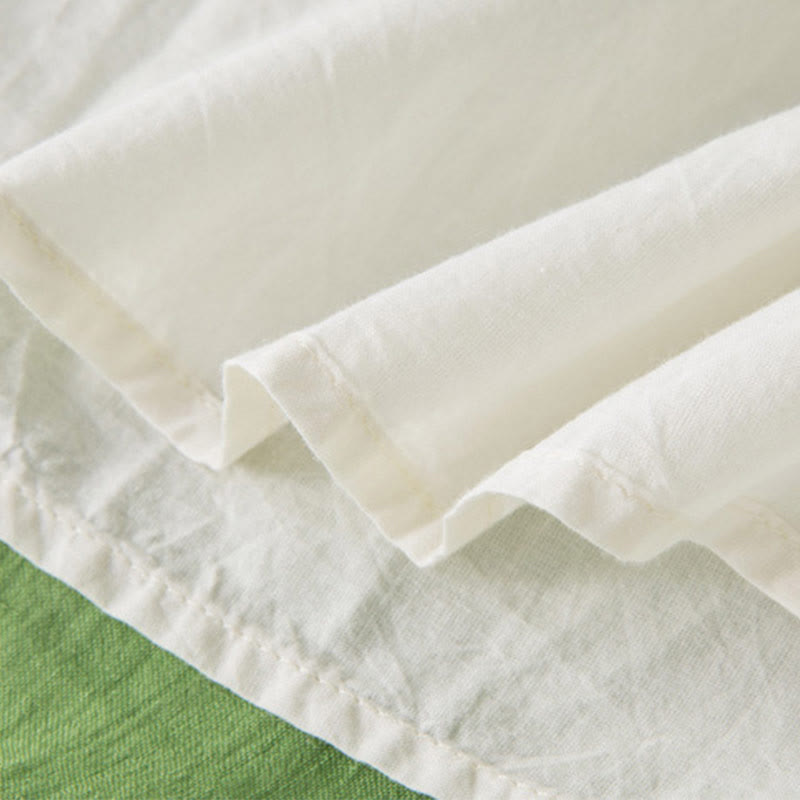 Buddha Stones Summer V-Neck Design Half Sleeve Cotton Midi Dress - image 37