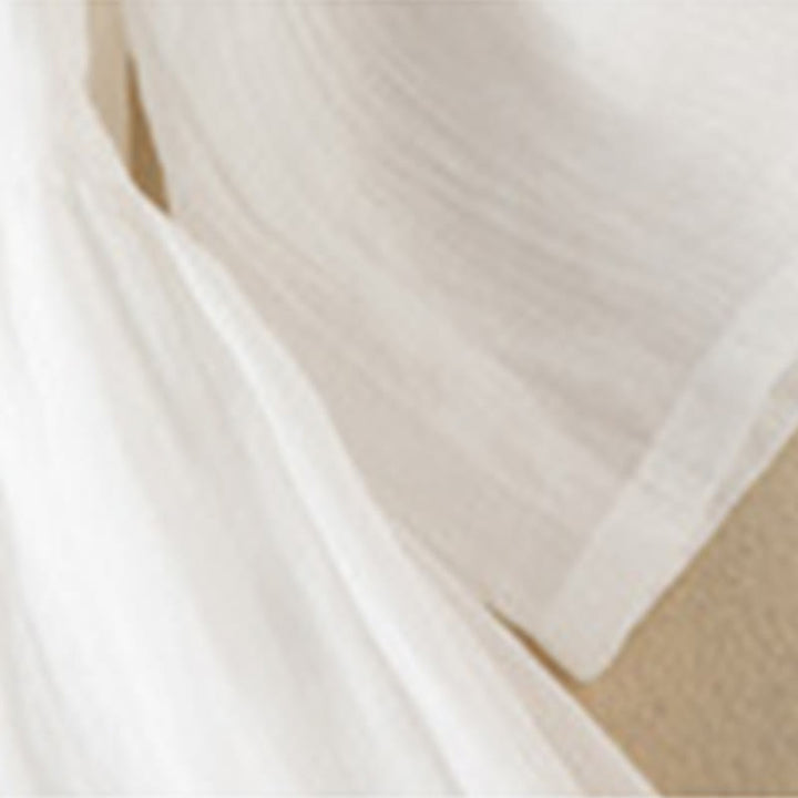 Buddha Stones Summer V-Neck Design Half Sleeve Cotton Midi Dress - image 20