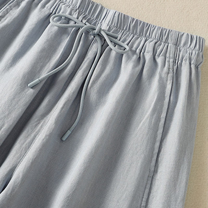 Buddha Stones Commute Plain Design Drawstring Women's Wide Leg Pants With Pockets - image 3