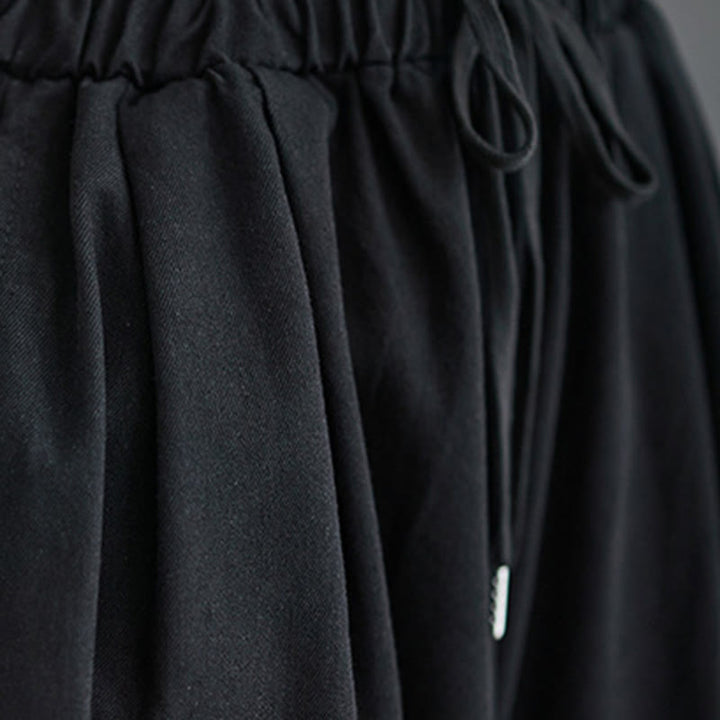 Buddha Stones Retro Leg Opening Slit Design Women's Wide Leg Pants With Pockets - image 14