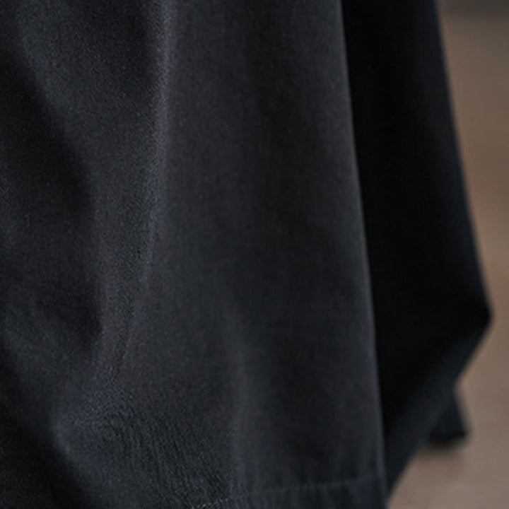 Buddha Stones Retro Leg Opening Slit Design Women's Wide Leg Pants With Pockets - image 17