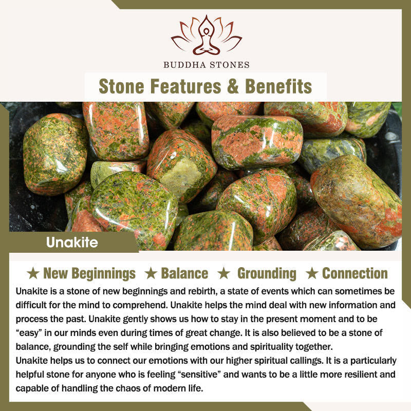 Buddha Stones Rhodonite Unakite Beads Lotus Healing Bracelet - image 5
