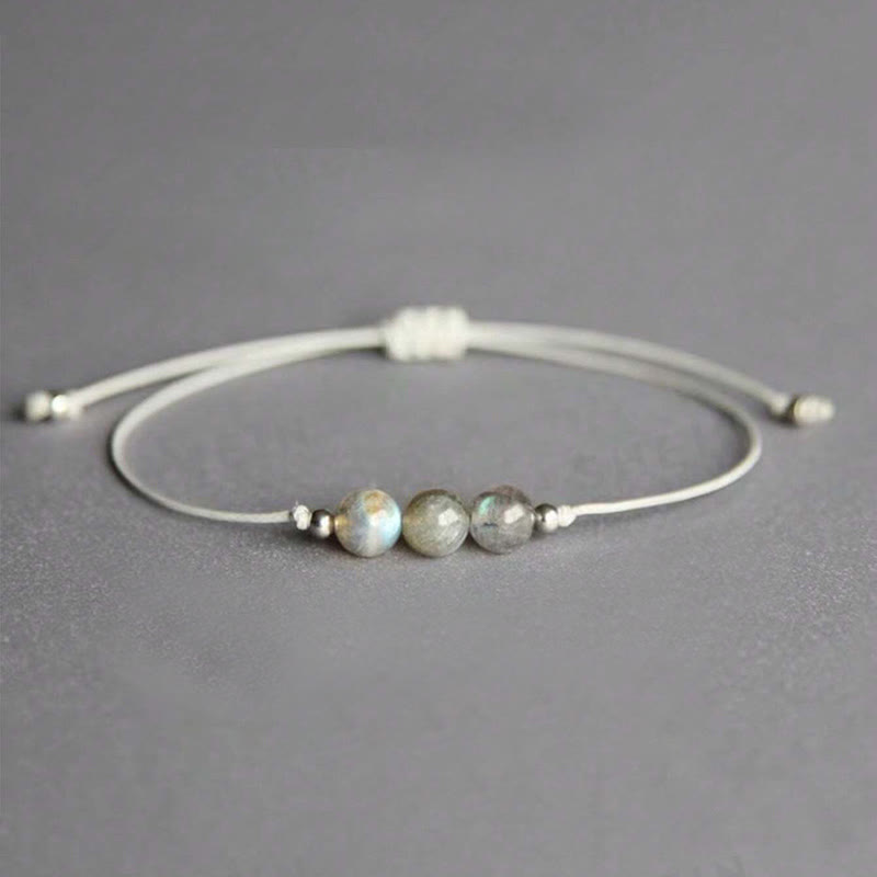Buddha Stones Natural Labradorite Bead Rope Healing Bracelet - Labradorite(Wrist Circumference: 15-21cm) - image 1