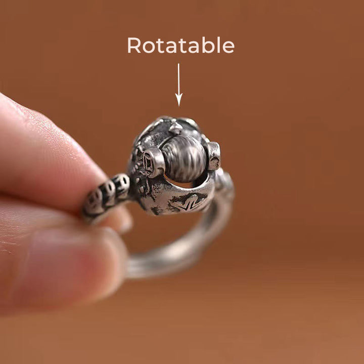 Buddha Stones Lucky FengShui PiXiu Copper Coin Rotatable Ring - image 4