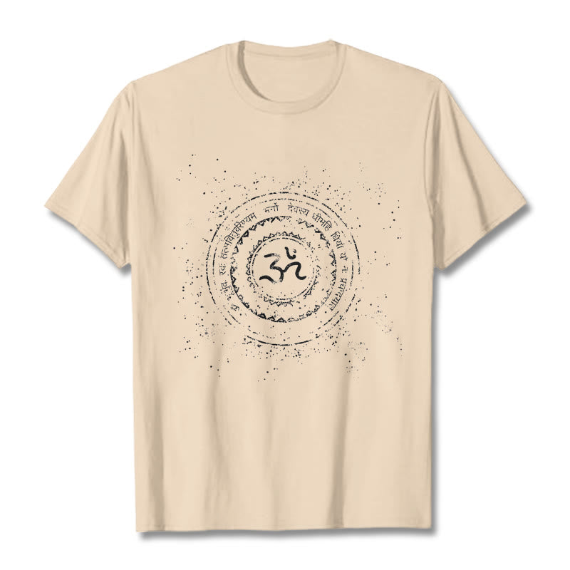 Buddha Stones Mandala Om Symbol Mantra Pattern Tee Cotton T-shirt - Bisque - 2XL - image 8