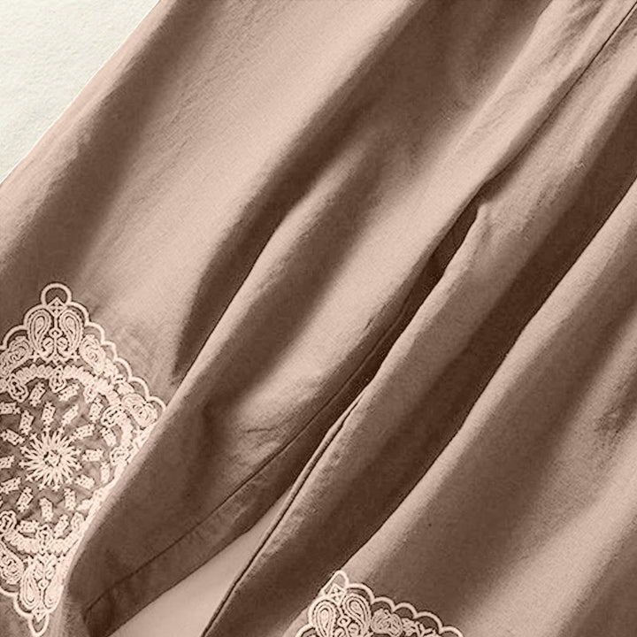 Buddha Stones Vintage Summer Casual Embroidery Paisley Pattern Women's  Cotton Linen Harem Pants With Pockets - image 4
