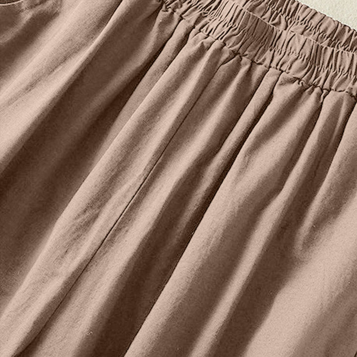 Buddha Stones Vintage Summer Casual Embroidery Paisley Pattern Women's  Cotton Linen Harem Pants With Pockets - image 5