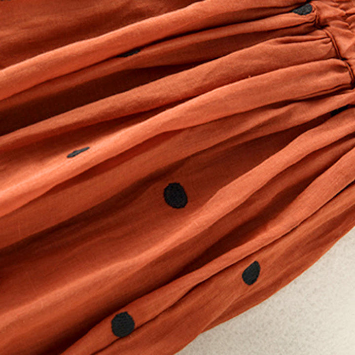 Buddha Stones Artistic Vintage Dot Pattern Women's Pleated Skirt - image 36