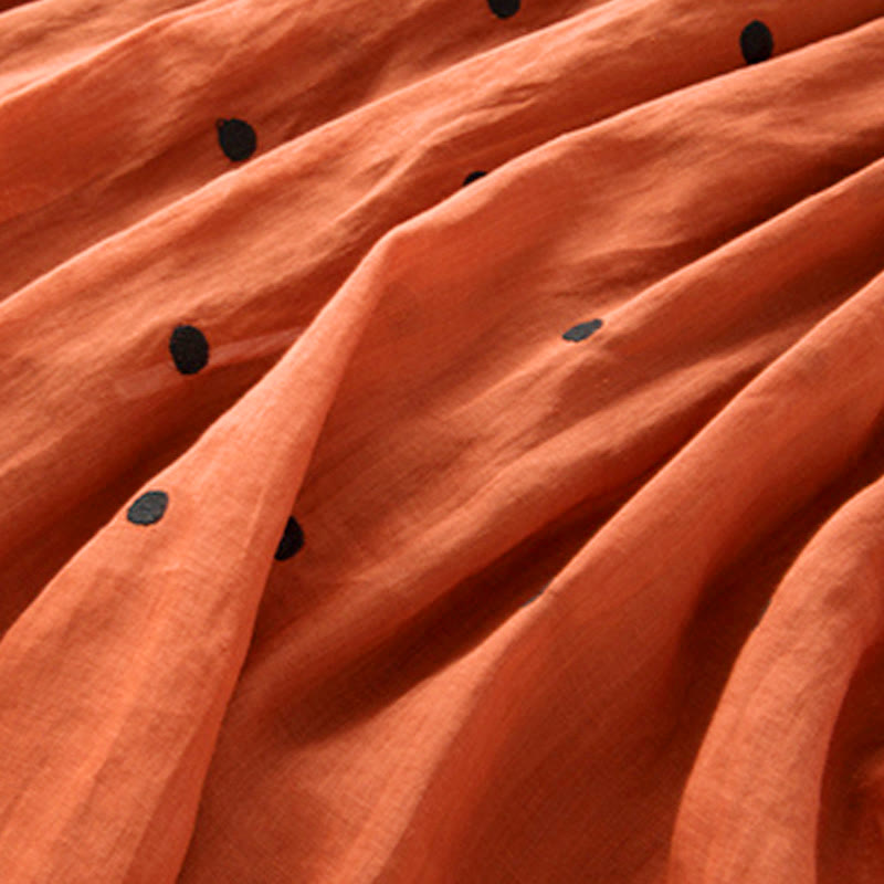 Buddha Stones Artistic Vintage Dot Pattern Women's Pleated Skirt - image 37