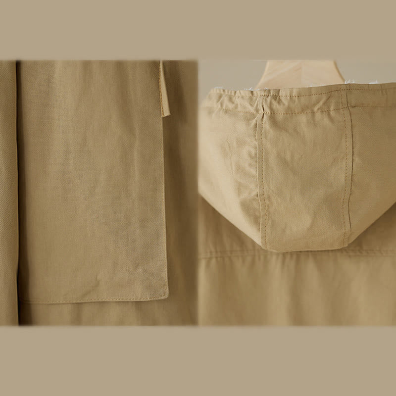 Buddha Stones Women's Plain Long Sleeve Hoodie Cotton Thermal Fleece-Lined Jacket With Pockets - image 4