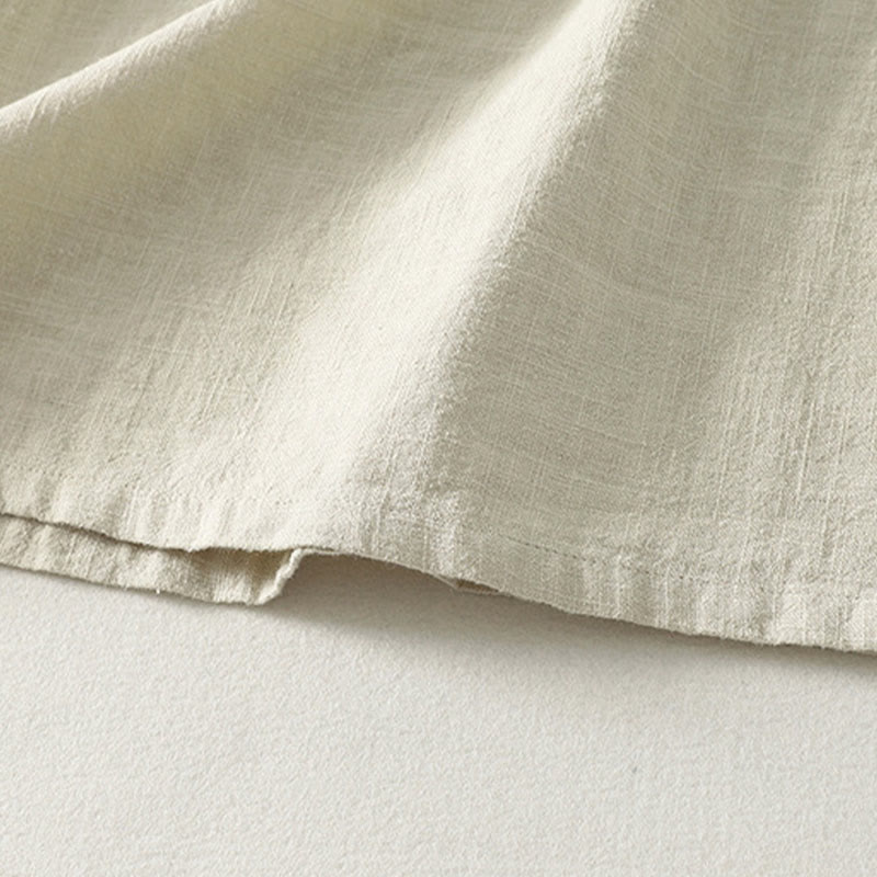 Buddha Stones Spring Diagonal Closure Frog Buttons Design Cotton Long Sleeve Midi Dress - image 15