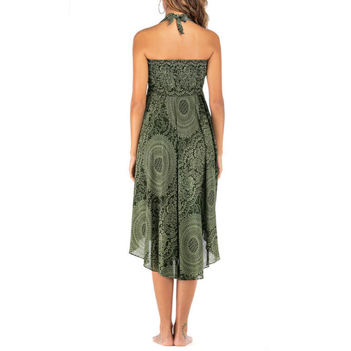 Buddha Stones Two Style Wear Boho Compass Rose Flower Skirt Dress - image 11