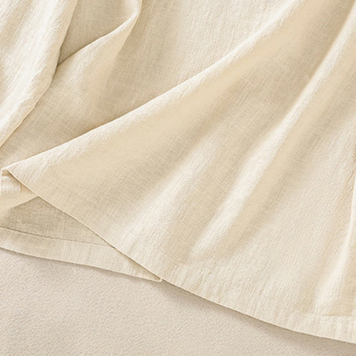 Buddha Stones Casual Buttons Crew Neck Cotton Women's Long Sleeve Shirt With Pockets - image 18