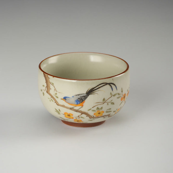 Buddha Stones Bird On Branches Copper Coin Teacup Kung Fu Tea Cup - image 2