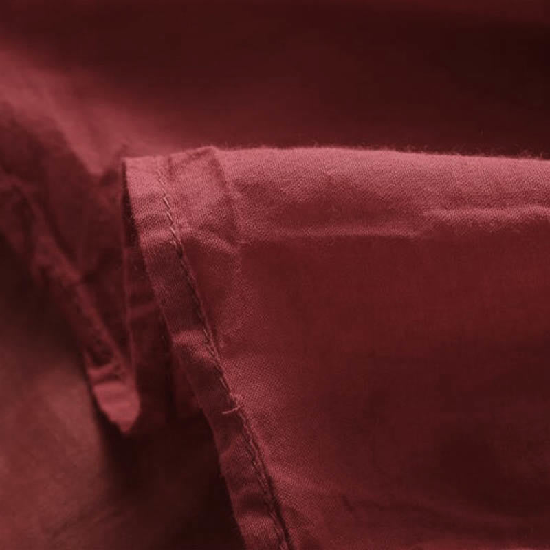 Buddha Stones Embroidery Patchwork Long Puff Sleeve Drawstring Midi Dress With Pockets - image 7